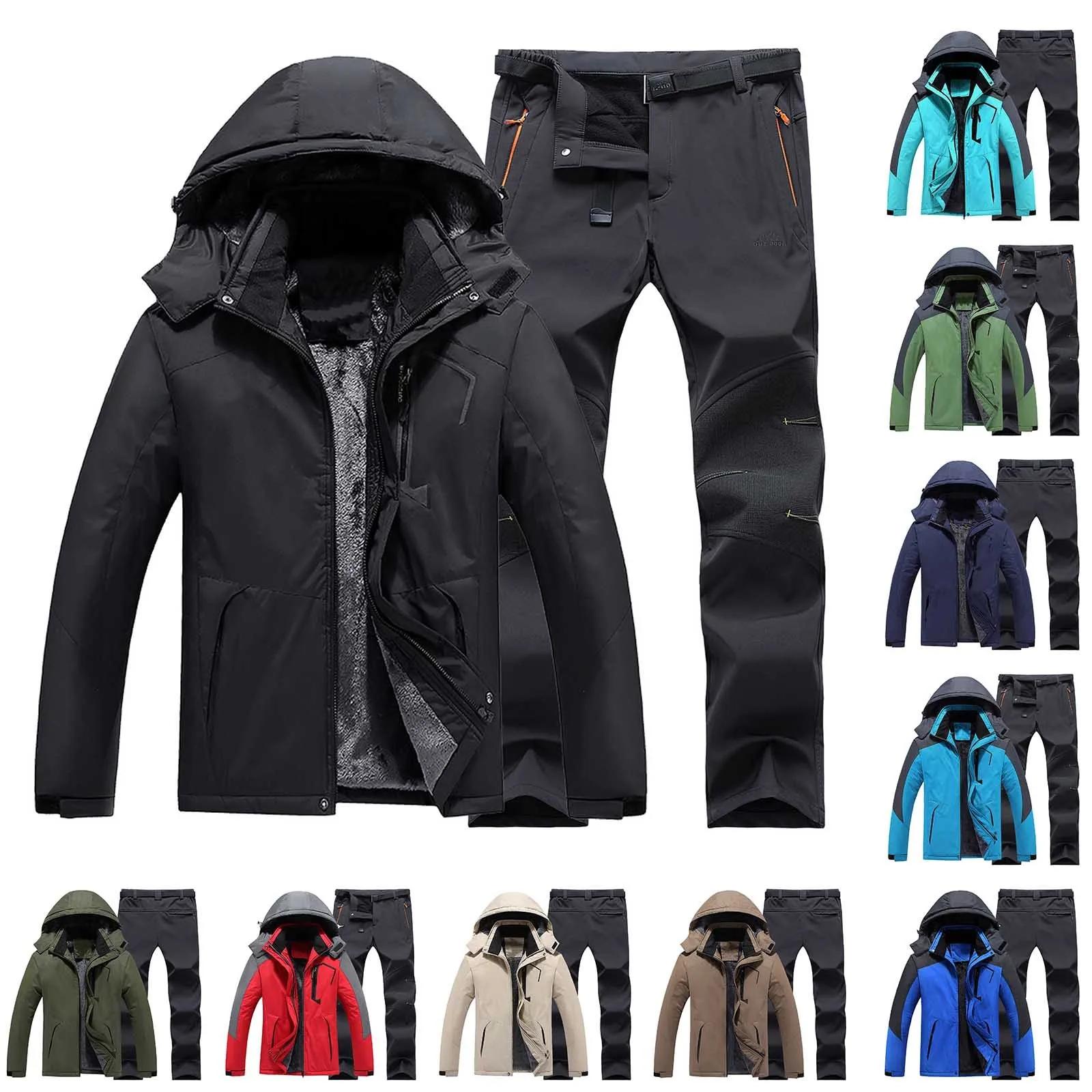 남성용 겨울 따뜻한 재킷, 오버사이즈 절연 및 세트 분리, 프라이버시 스위트 세트, 원피스 세트 코트